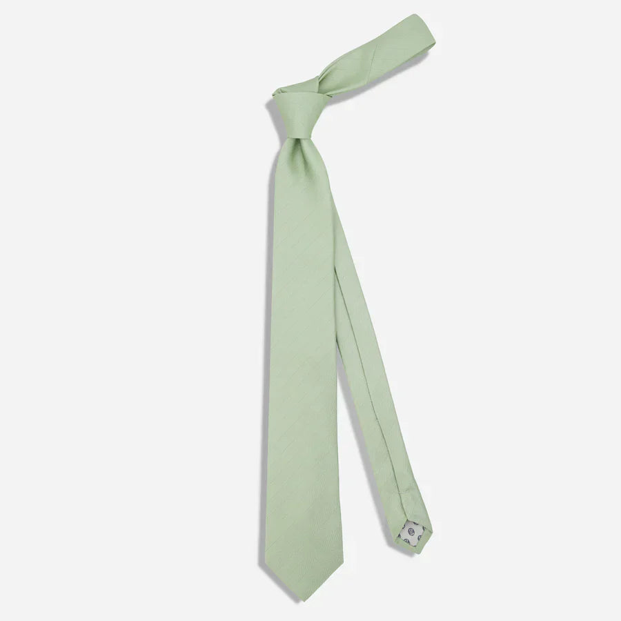Herringbone Vow Sage Green Tie