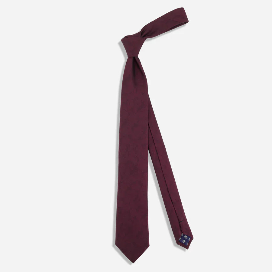 Refinado Floral Burgundy Tie