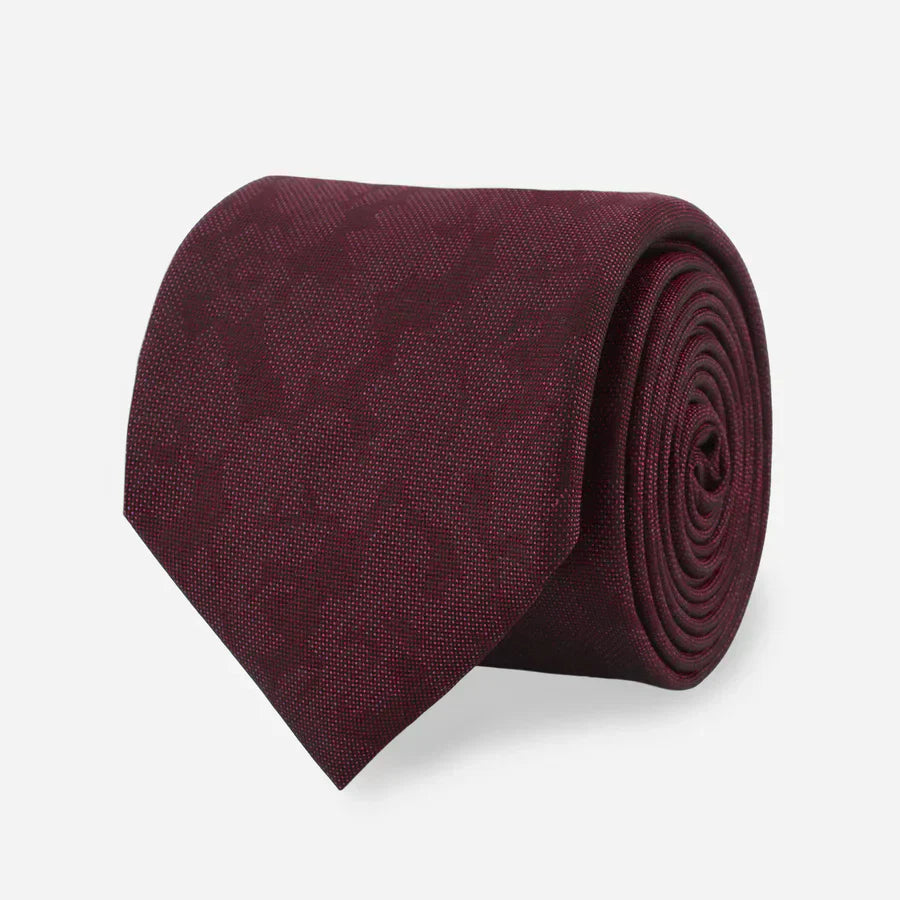 Refinado Floral Burgundy Tie