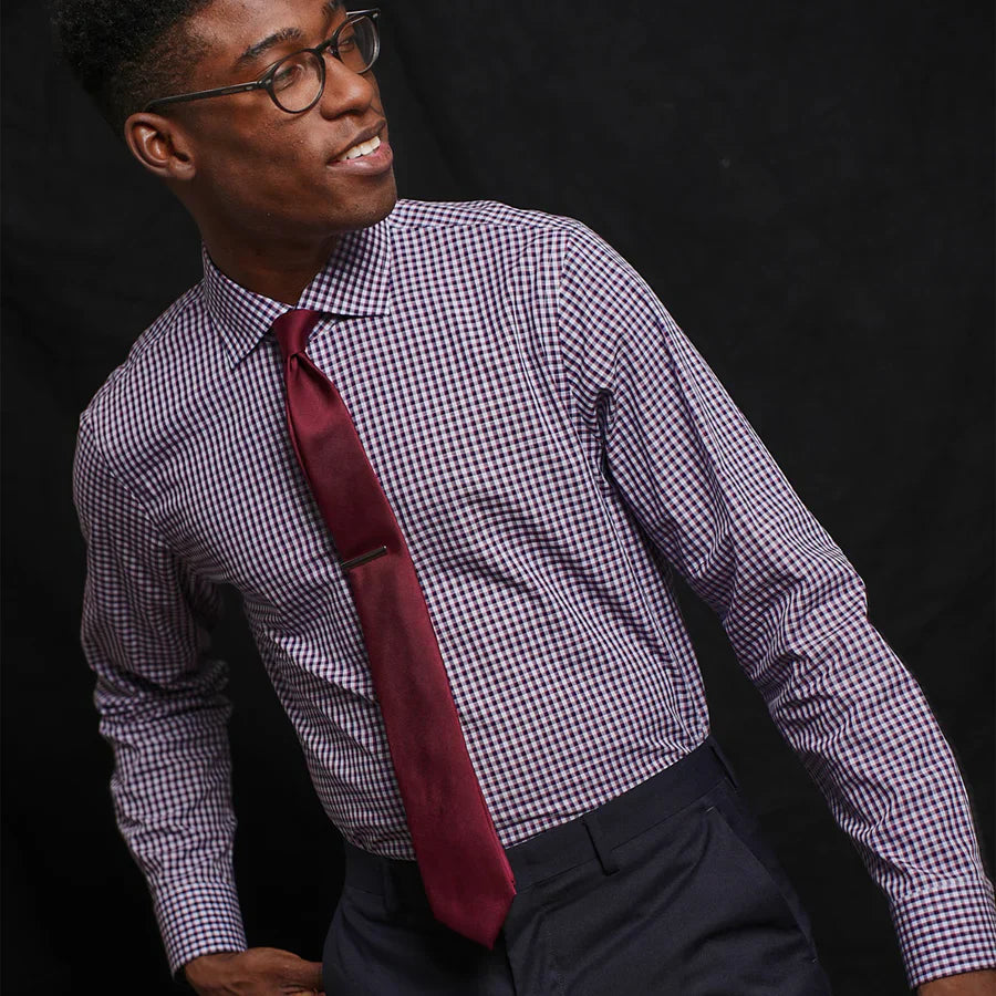 Grosgrain Solid Burgundy Tie