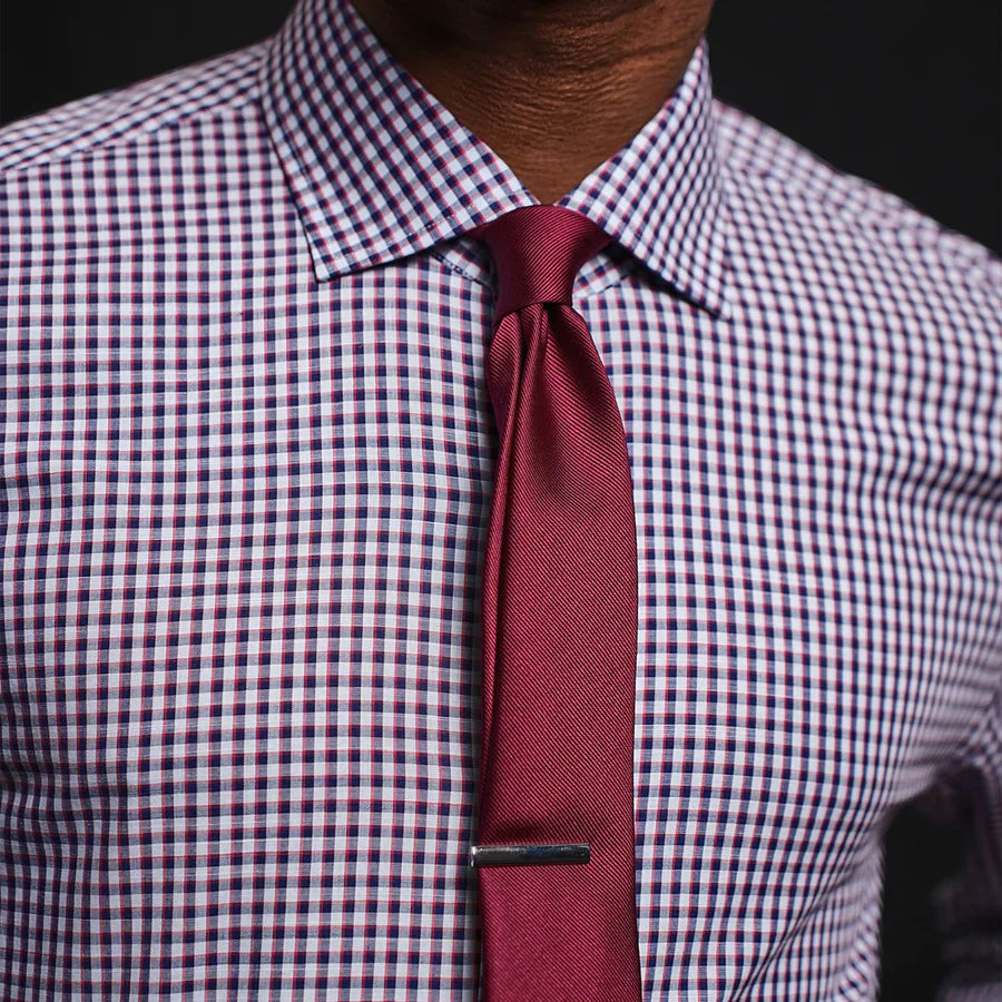 Grosgrain Solid Burgundy Tie